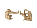 Set of 2 golden monkey bookends DARS12112