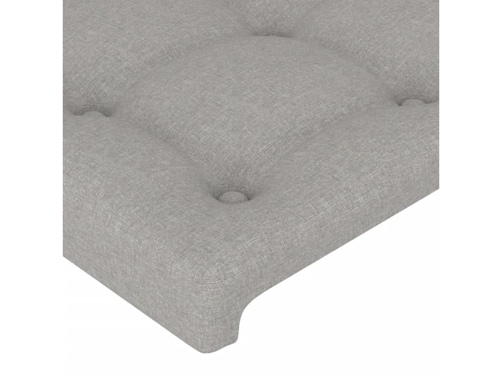 Light Grey LED Headboard 83x16x78/88 cm Fabric ZLOA75968