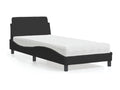Bed with black mattress 90x190 cm velvet PEJH58842