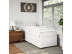 Nobellea bed base with mattress, white, 90x190 cm, faux leather, BSJX52838