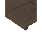 Headboard with wings, Dark Brown, 83x23x118/128 cm, Fabric XXPW59138
