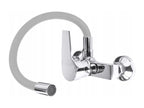 GREY KITCHEN SINK WITH WALL-MOUNTED FLEXIBLE MIXER TAP YSRP57664