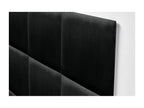 Nobellea Upholstered Headboard in High-Quality Nobelleaérieure Velvet, composed of interchangeable self-adhesive panels for bedroom, black, 145 cm, SDIP84867