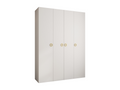 Dekonao 1 245.5/180/50 4-Door Hinged Wardrobe, White/Gold PPJX78237