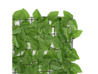 Balcony screen with green leaves 400x150 cm BNCT13506