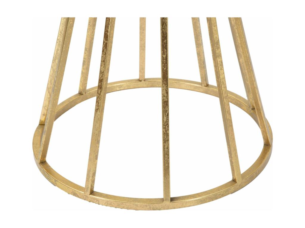 Round coffee table in gold-tone metal, 38x80 cm, WRJD90007