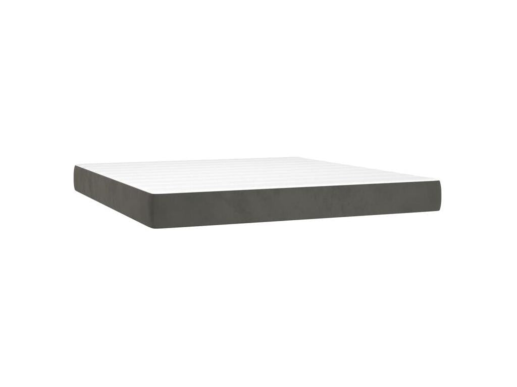 Nobellea bed base and mattress, Dark Grey 160x200 Velvet PFZO66809