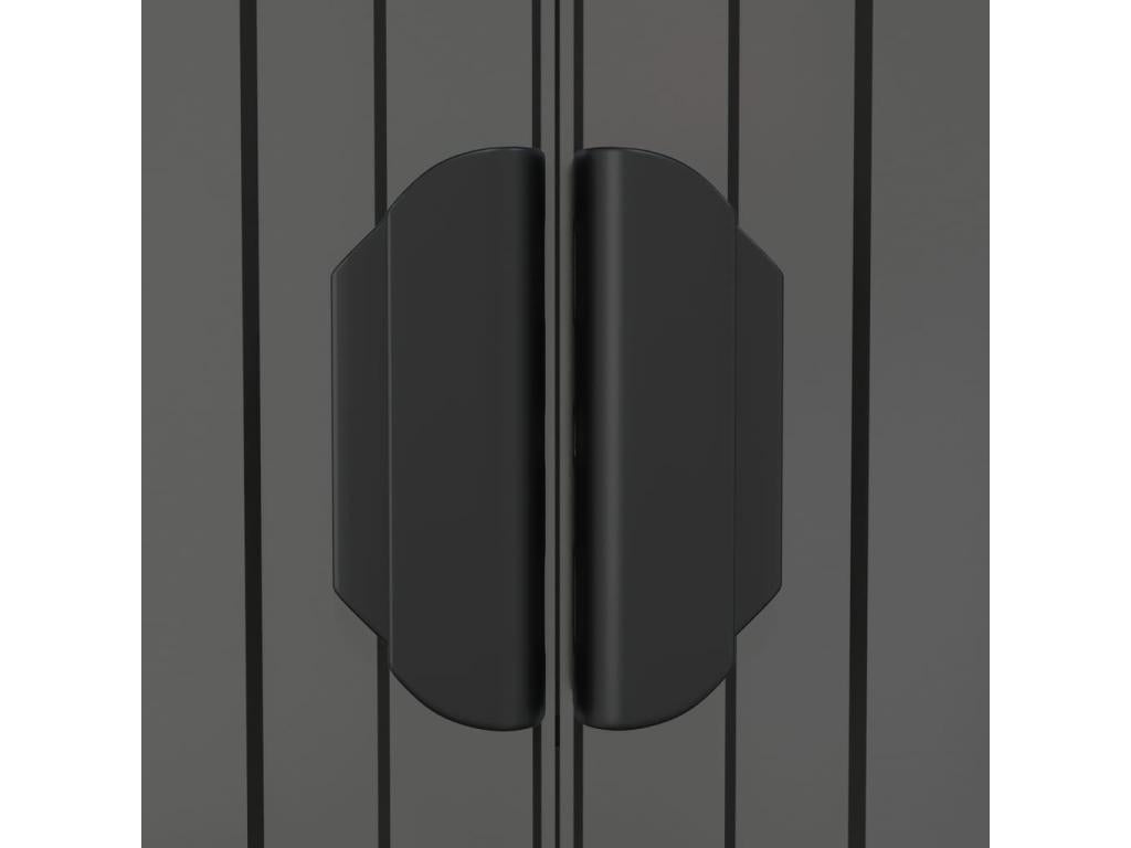 Light Grey Garden Shed 192x606x223 Galvanized Steel FGBB68978