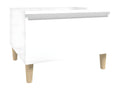 Glossy White Side Table 50x46x35 Engineered Wood NQMD89784
