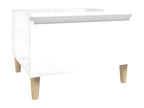 Glossy White Side Table 50x46x35 Engineered Wood NQMD89784