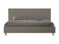 Dekonao size bed without slatted base, upholstered, 180x200 cm, cappuccino faux leather, Dekonao YZJY51839
