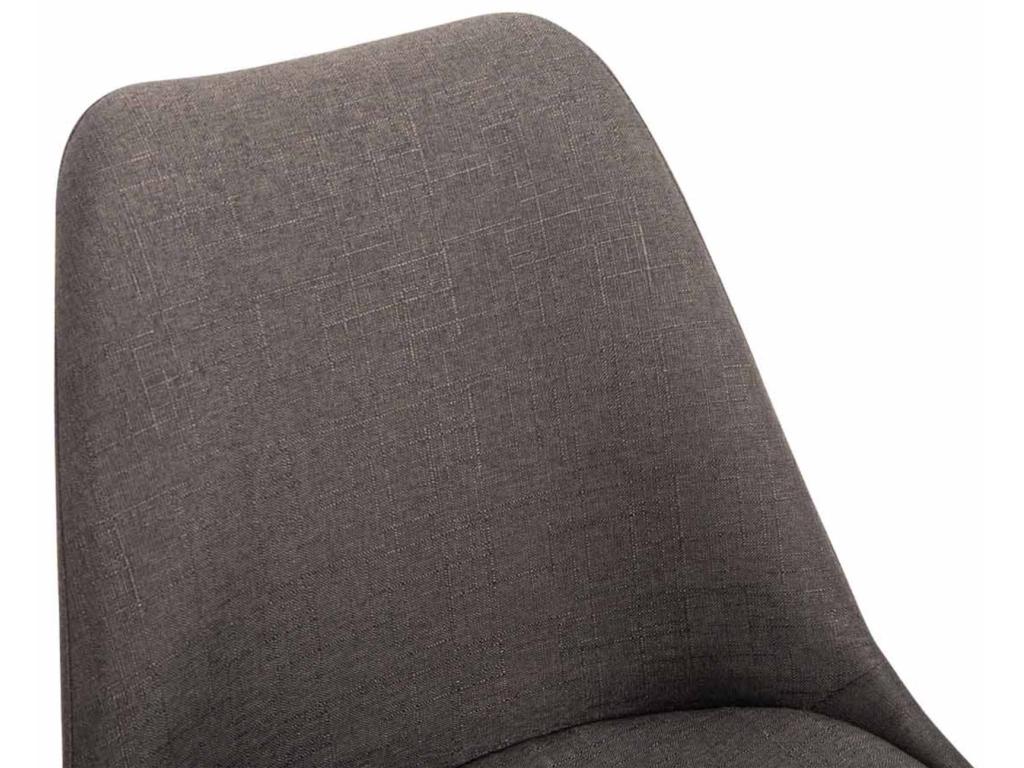 Set of 4 dining chairs - Fabric / Metal - Dark Grey - Dekonao ZOUJ59322