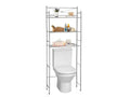 Dekonao bathroom shelf, storage unit above toilet or washing machine with 3 chrome metal shelves ZKXR69752