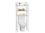 Dekonao bathroom shelf, storage unit above toilet or washing machine with 3 chrome metal shelves ZKXR69752