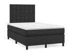 Nobellea bed base with LED mattress, black, 120x190 cm, faux leather, SVDF32789