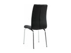 Set of 6 Nobellea chairs - Modern velvet upholstery with chrome metal legs - Black LPGF72471