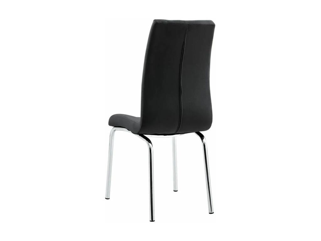 Set of 6 Nobellea chairs - Modern velvet upholstery with chrome metal legs - Black LPGF72471
