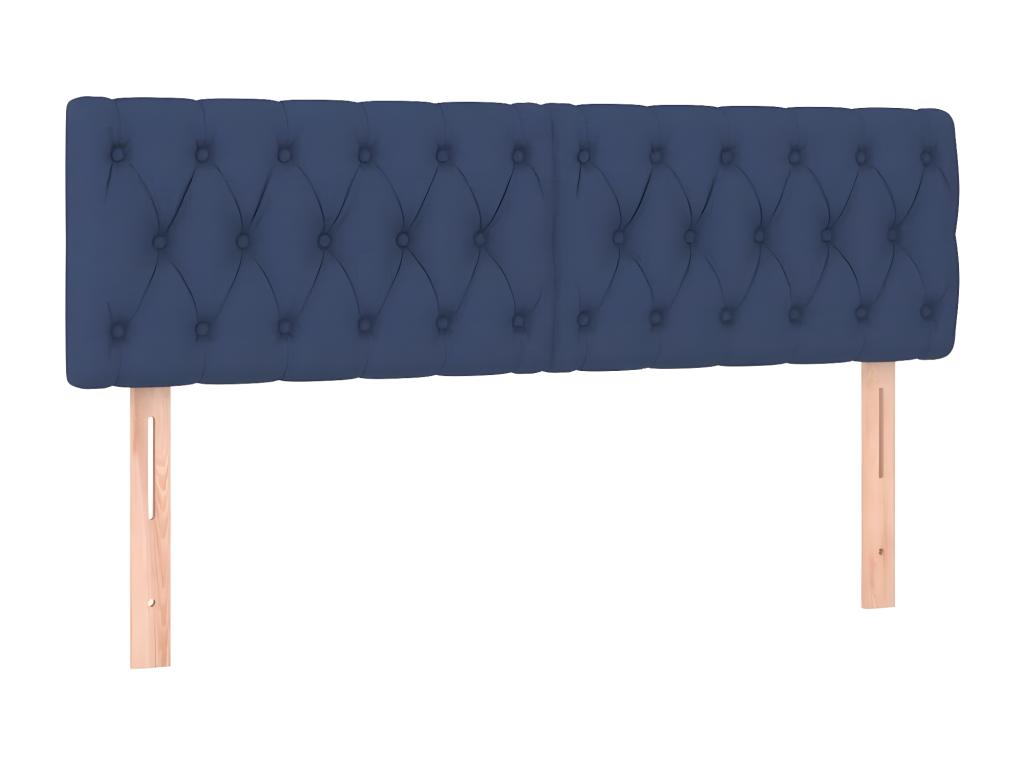 Blue LED Headboard 144x7x78/88 cm Fabric CQWH93778