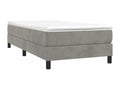 Light grey velvet bed frame without mattress 80x200 cm CTTT97586