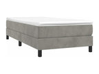 Light grey velvet bed frame without mattress 80x200 cm CTTT97586