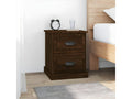 2-piece bedside tables, brown oak, 39x39x47.5cm, engineered wood, CZLK21127