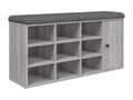 Dekonao grey shoe bench 102x32x50 engineered wood EONU80224