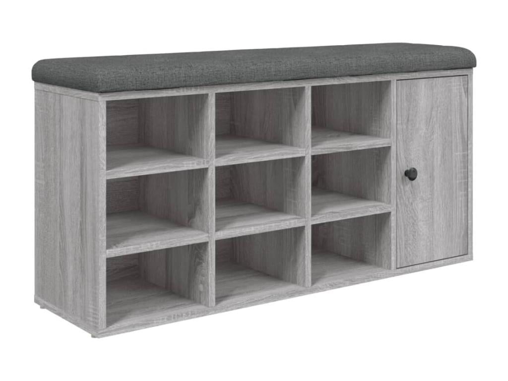 Dekonao grey shoe bench 102x32x50 engineered wood EONU80224