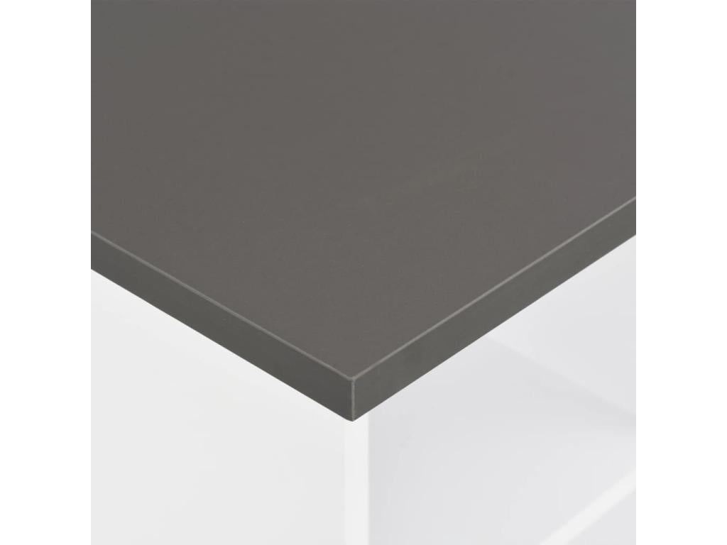 White and anthracite grey bar table 60x60x110 cm HUDM12222