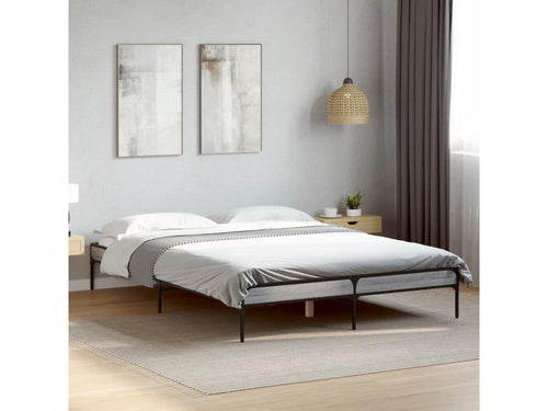Nobellea grey bed frame 150x200 cm engineered wood and metal RFPT06911