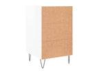 High-gloss white bedside table 40x40x66 cm engineered wood VEOW65812
