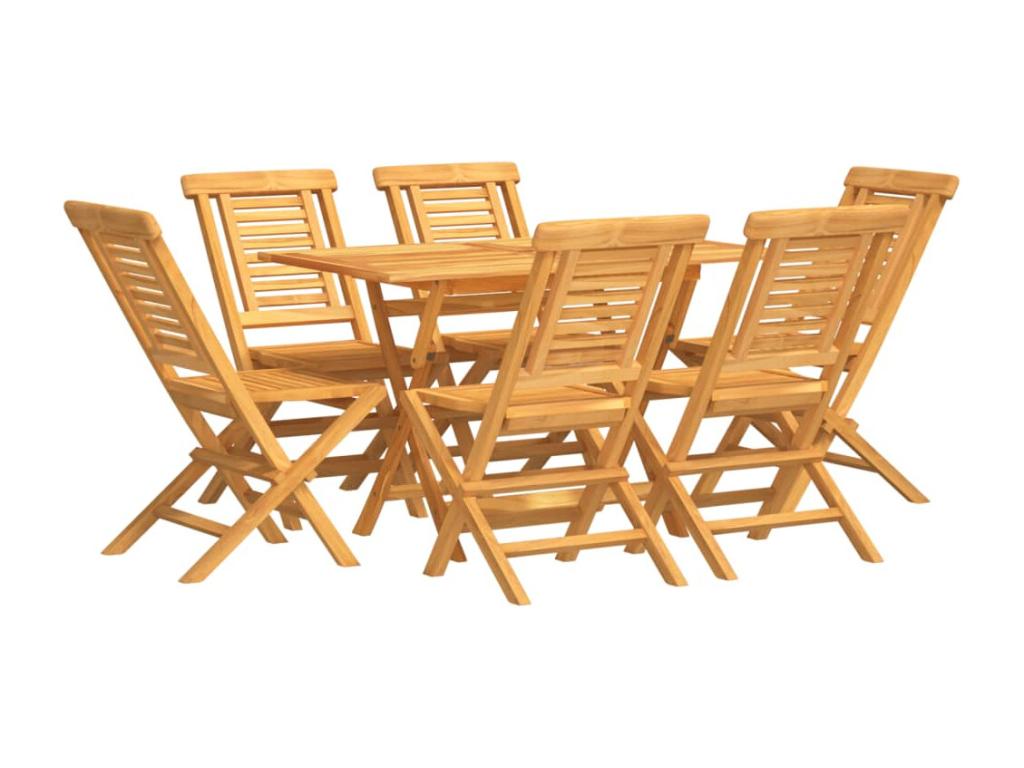 7-piece garden dining set, solid teak wood, HTJP71237