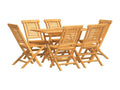 7-piece garden dining set, solid teak wood, HTJP71237