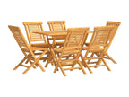 7-piece garden dining set, solid teak wood, HTJP71237