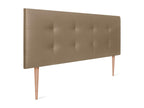 Nobellea Faux Leather Upholstered Headboard 150x115cm with Legs for 150cm Beds - Light Brown BUPI05441