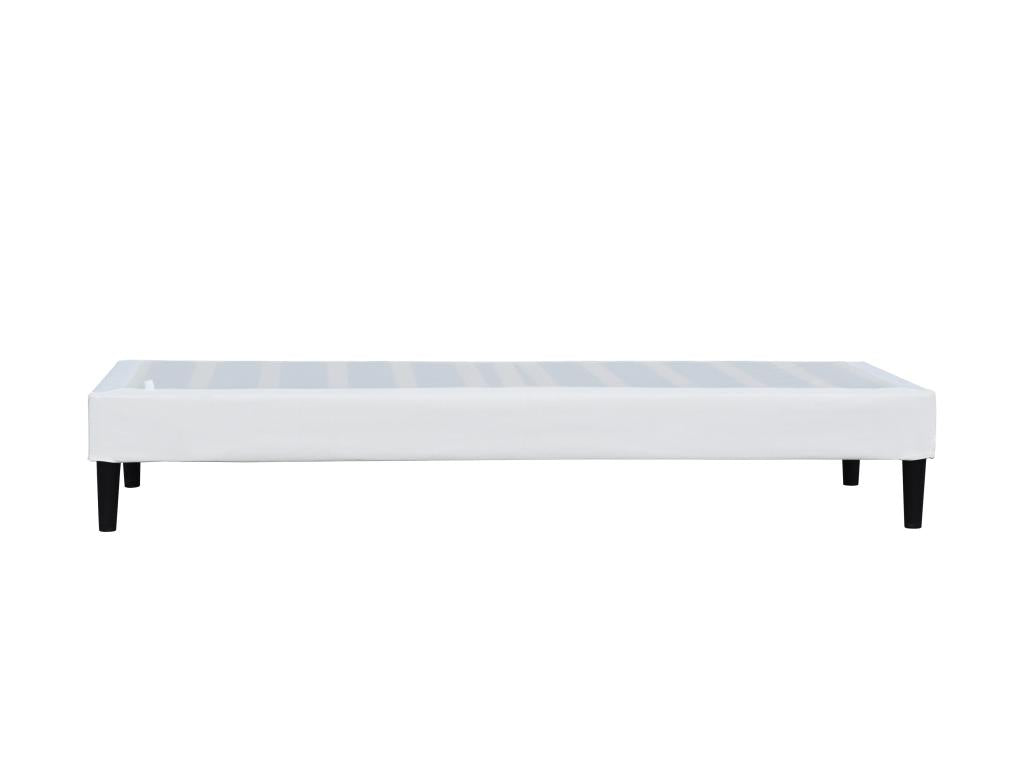 90x190 cm white removable bed base with 20 cm legs and 13 Nobellea - Opale polyester 220gr/m2 VRTW23949