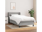 Nobellea bed base and mattress, light grey, 90x190 cm, fabric XFZB09543