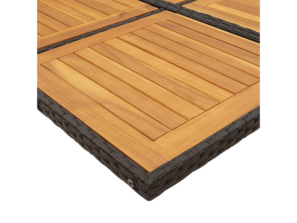 17-piece garden dining set with black resin wicker cushions PRAO50308