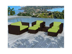 Nobellea 82cm Green/Brown Wicker Resin Garden Furniture Set KPXX51646