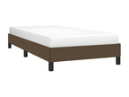 Dark brown bed frame without mattress, 90x190 cm, fabric RBMN30689