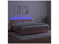 Dekonao bed base with mattress and LED light, pink, 180x200 cm, JDAH71647