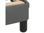 Bed with dark grey mattress 140x200 cm fabric APGC79715
