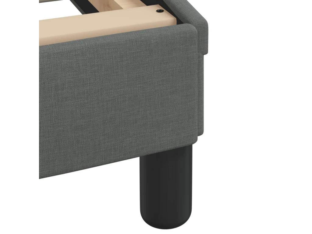 Bed with dark grey mattress 140x200 cm fabric APGC79715