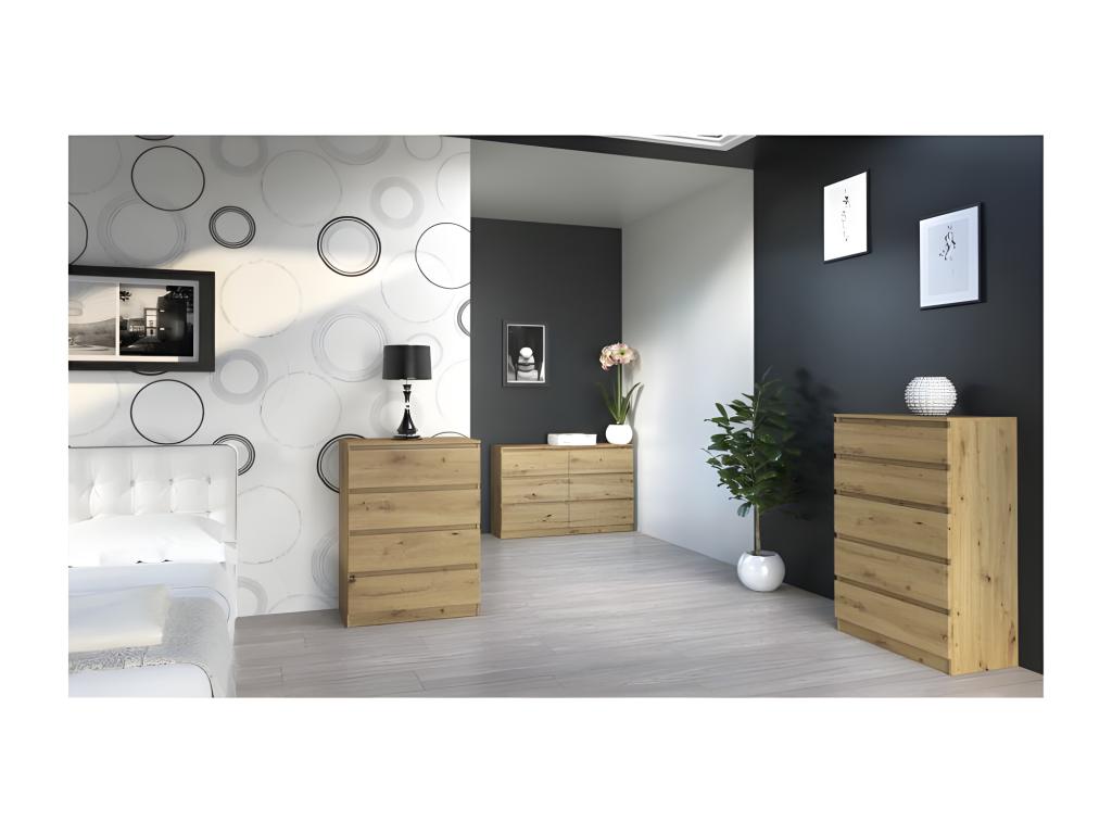 Nobellea T5 - Chest of drawers for bedroom/office/living room 70x40x109.5 cm 5 drawers - Storage unit Nobellea Style MGES54991