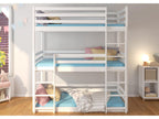3-level bunk bed in natural pine, 90x200 cm, Nobellea ZFWM14216