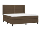 Upholstered bed base with mattress, dark brown, 160x200 cm, GGTB36559
