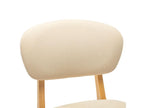 Dekonao light beige fabric and solid beech wood bar stools - Set of 2 MEGC50021
