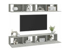 4-piece wall-mounted TV unit, concrete grey, 100x30x30 cm KKWN83725
