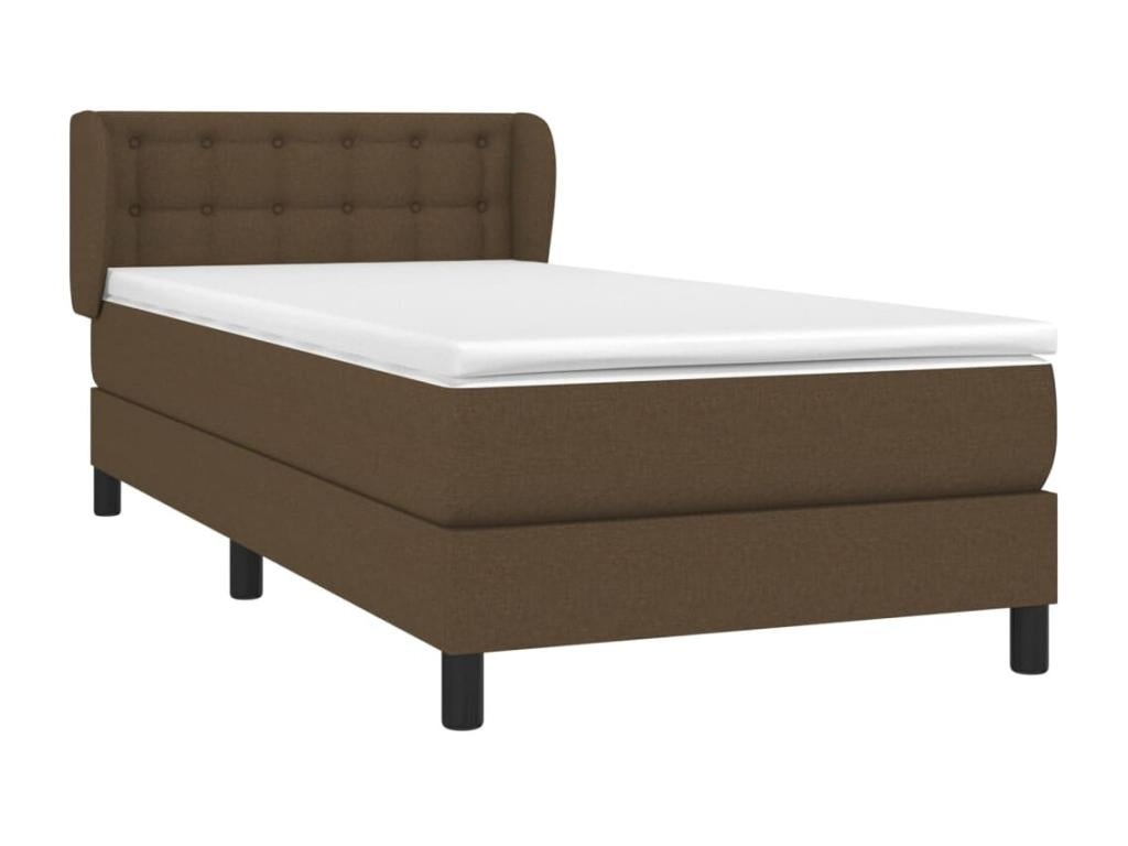 Nobellea bed base with mattress, dark brown, 80x200 cm, HURV21111