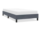 Bed frame without mattress, dark grey, 80x220 cm, velvet, YFLF70802