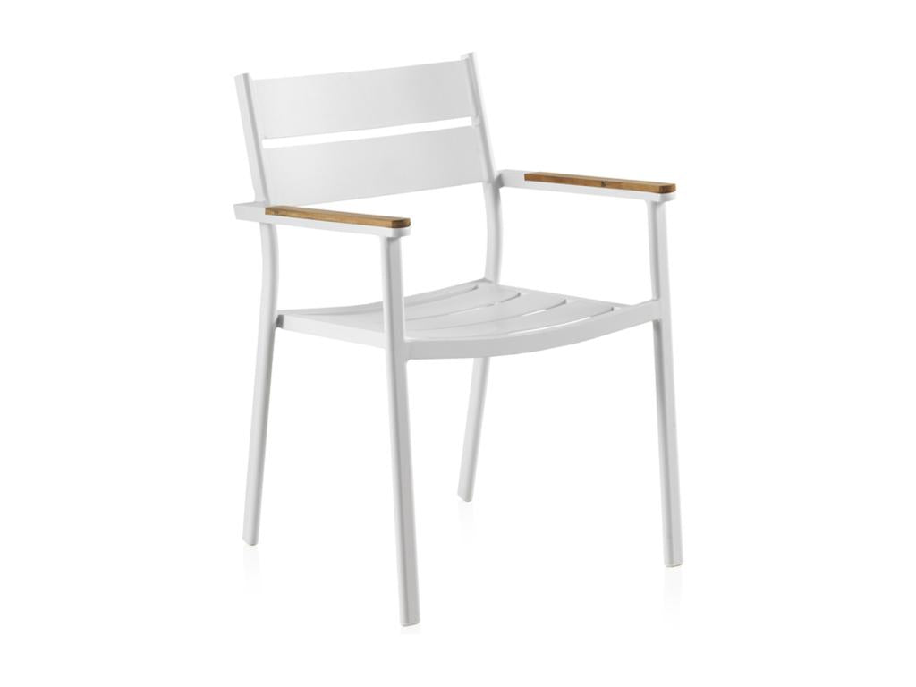 White aluminum armchair VXOB33073